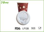 Food Grade Plastic Hot Coffee Paper Cup Lids with Logo Printed , Free Sample