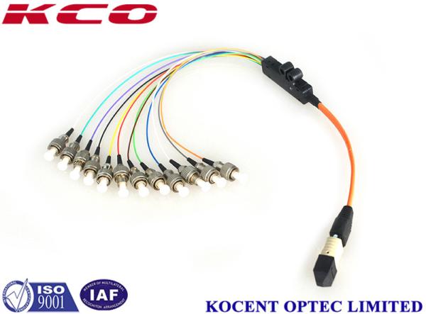 Buy cheap OM1 62.5 OM2 50/125 MPO To 12 ST Fiber Optic Breakout Cable Multimode Long Lifespan from wholesalers