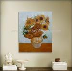 Countryside Vincent Van Gogh Oil Paintings Sunflowers with Vienna Gold Leaf 20 x