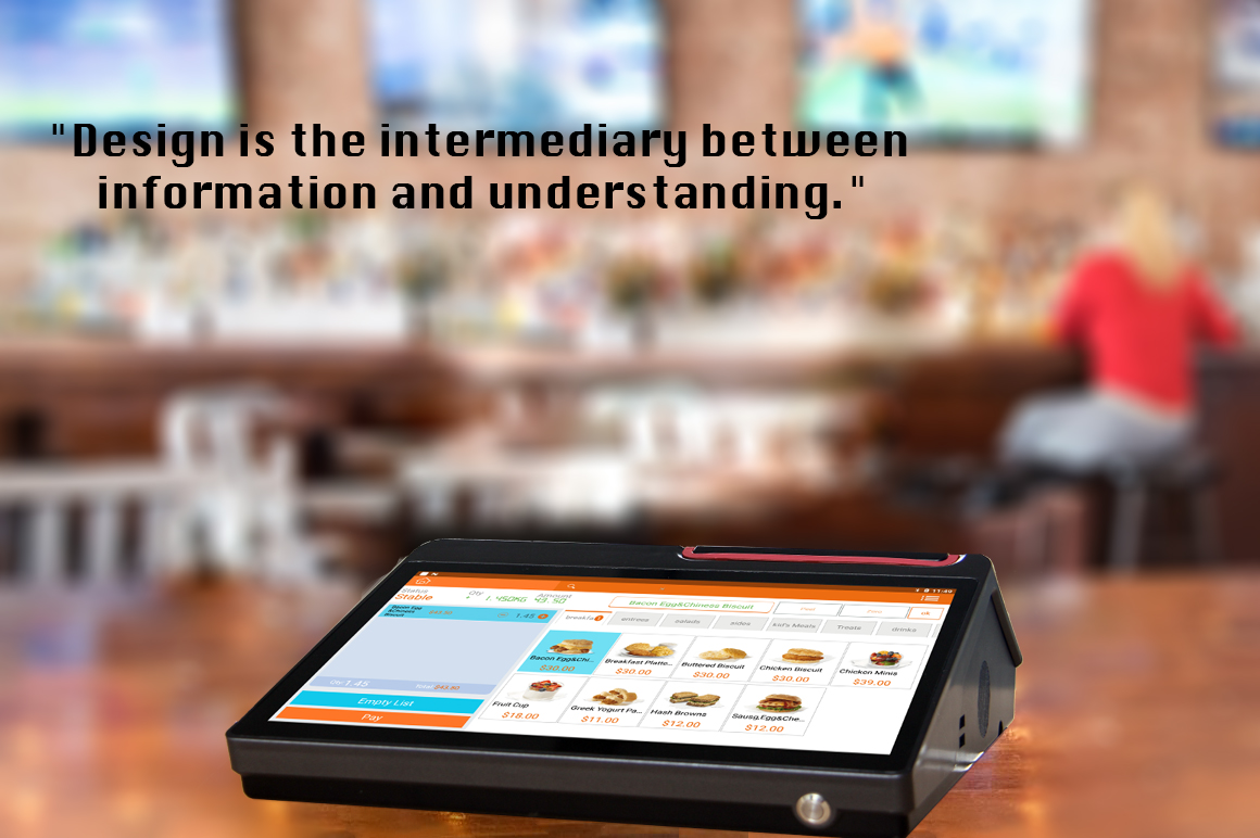 12.5 Inch HD 1080P IPS Screen POS System with Built-In Thermal Printer and Wifi BT Support