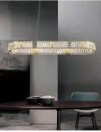 Led Crystal Chandelier For Living Room Creative Design Green Ring Chandelier(WH