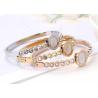 Buy cheap Stainless steel Roman character bracelet titanium steel buckle 18K gold shell crystal inset zircon jewelry wholesale from wholesalers
