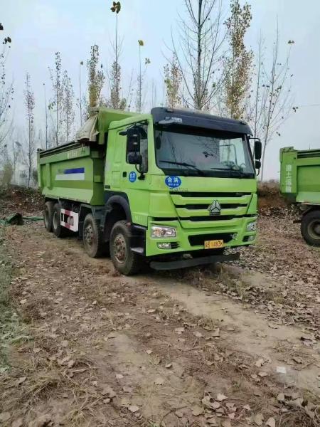 Buy cheap Howo 380 Dump Truck Used 8x4 380HP Second Hand Dump Trucks Green from wholesalers