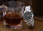 Solid Band Quartz Silver Watch , Men Stainless Steel Designer Watches Water