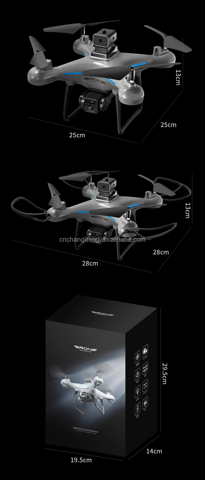 Prosumer Drones Made Easy Ky102 with 4k HD Dual Cameras Four-way Obstacle Avoidance and Intelligent Fixed Height Hovering