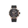 Buy cheap Rose Gold Stainless Steel Chronograph Watch Men High Strenght Silicone Strap from wholesalers