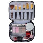 Women's Double Layer PU Leather Travel Cosmetic Bags