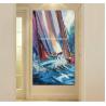 Buy cheap Abstract Palette Knife Sailing Boats Paintings, Hand Painted Thick Oil Canvas Art from wholesalers