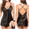 Buy cheap Erotic Ice Silk Short Skirt Nightdress Sexy Corset Lingerie For Women from wholesalers