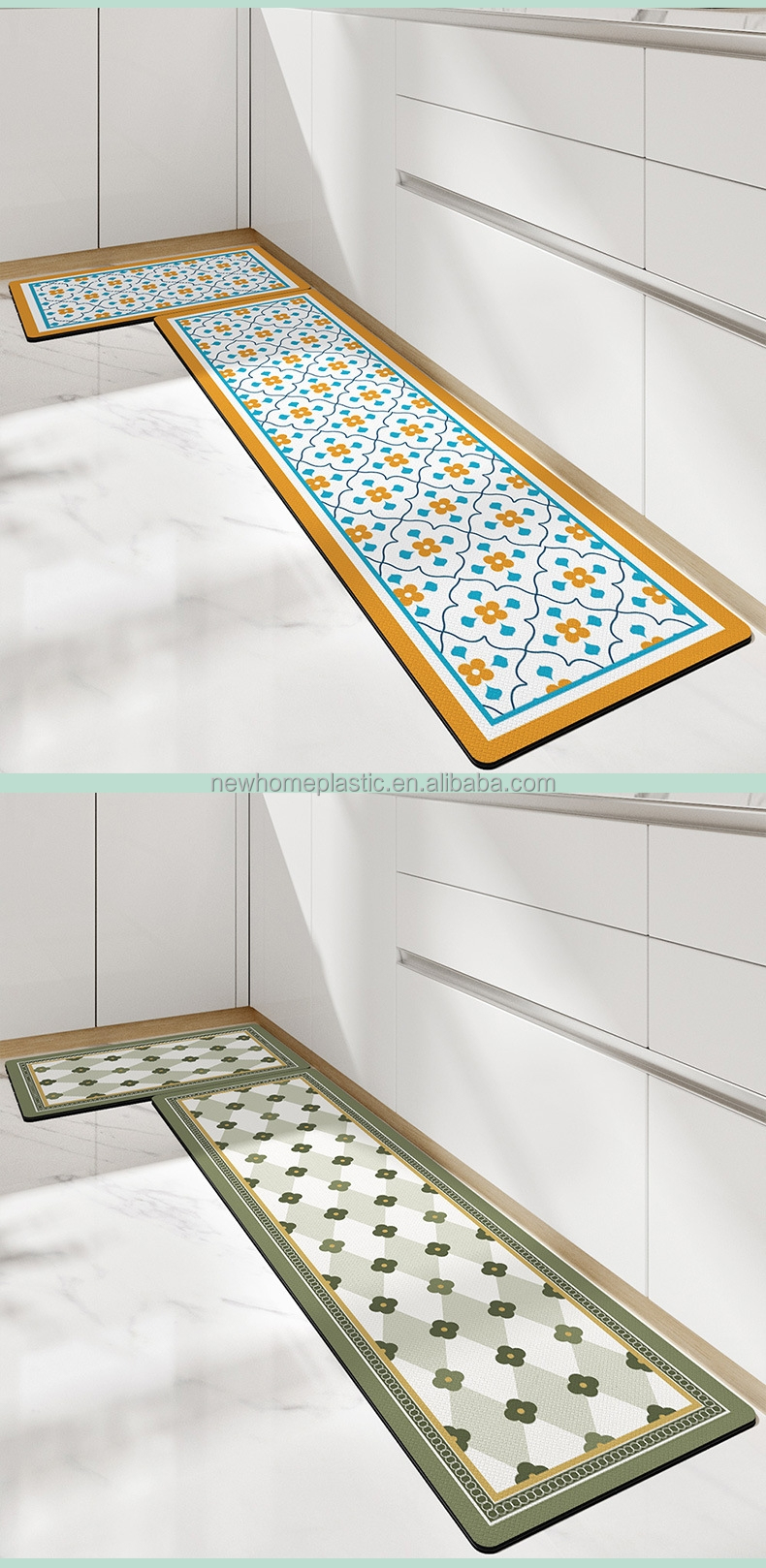 45*75cm/45*150cm Kitchen Mat for Aisle Strong Absorbent and Dirt-resistant Material