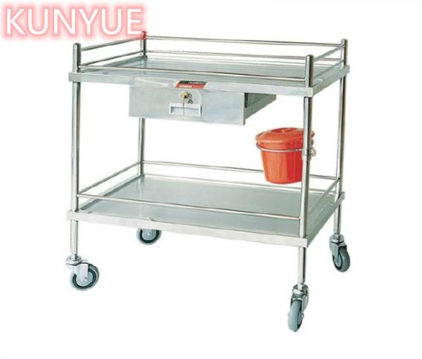Buy cheap Treatment Instrument Surgic Tool Medical Trolley Cart With One Drawers Stainless Steel from wholesalers
