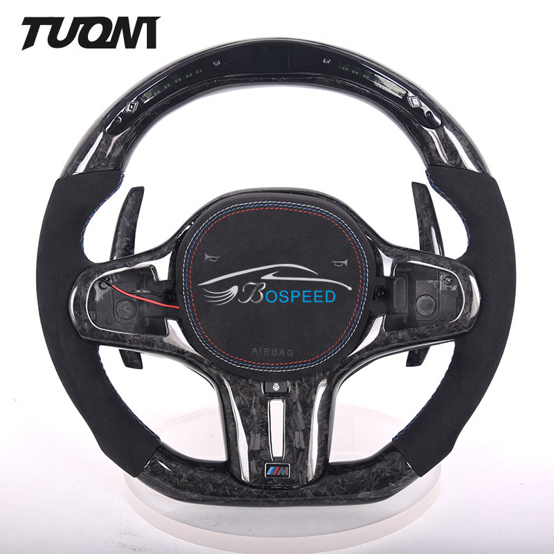 LED Forged Carbon Fiber Bmw G20 G30 X3 X5 Steering Wheel Alcantara Auto Parts