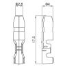 Buy cheap Motorcycle Vehicle Male Auto Electrical Crimp Terminals 4 Mm Width from wholesalers