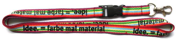 Color striped cotton weave neck lanyards for corporate promotion, exquisite
