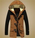 Fleece Fabric Men Winter Hooded Anorak Jacket Breathable Anti Wrinkle