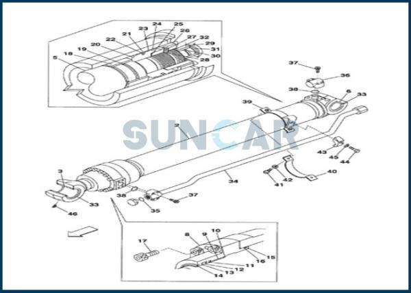 Buy cheap LZ00452 Arm Cylinder Seal Repair Kit for CNH Excavators CX160 from wholesalers