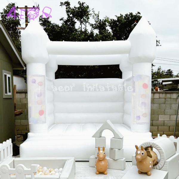 10ft Kids Party Bouncer Inflatable White Wedding Bouncy Castle Inflatable Mini