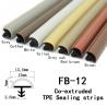 Buy cheap Slot Type Anti Collision D Shape Wooden Door Seal Strip Grey Oak Color 12*5mm from wholesalers
