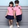 Buy cheap Summer Cotton Fabric Kindergarten Primary School Uniform / Kid Pink Polo Shirts from wholesalers
