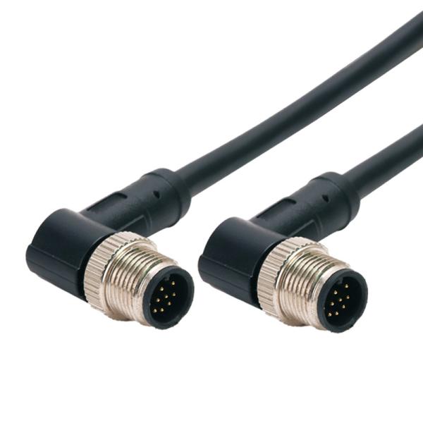 Buy cheap Right Angle Circular Connector , M12 8pins Waterproof Power Connector from wholesalers
