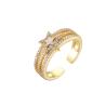 Buy cheap Synthetic CZ 24k Solid Gold Rings Wedding Luxury OEM Elegant Diamond Engagement Rings from wholesalers