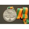 Buy cheap Personalized Dragon Engraved Medals Antique Silver Plated With Woven Ribbon Medailles from wholesalers