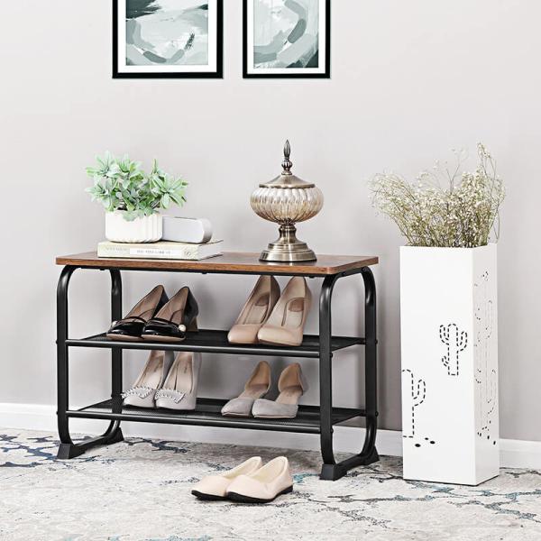 Shoe Rack, Shoe Organizer, Storage Shelf for Shoes, Industrial Shoe Rack for