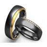 Buy cheap Simple Fashion Damascus Steel Ring Black Gold Matching Couple Rings from wholesalers