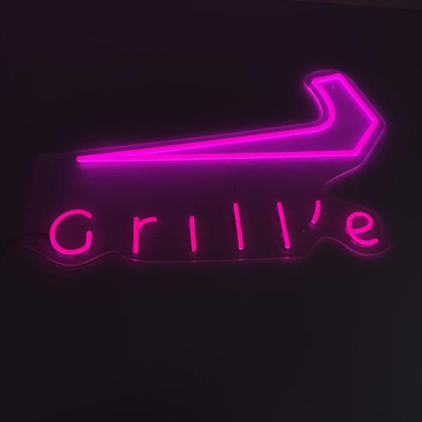 Buy cheap Outdoor Pink Shop Grill Neon Sign Personalize Business Advertising from wholesalers