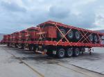 Tri Axle 2/3/4 Axle Container Cargo flat bed semi trailer 40 Ton 20/40 FT