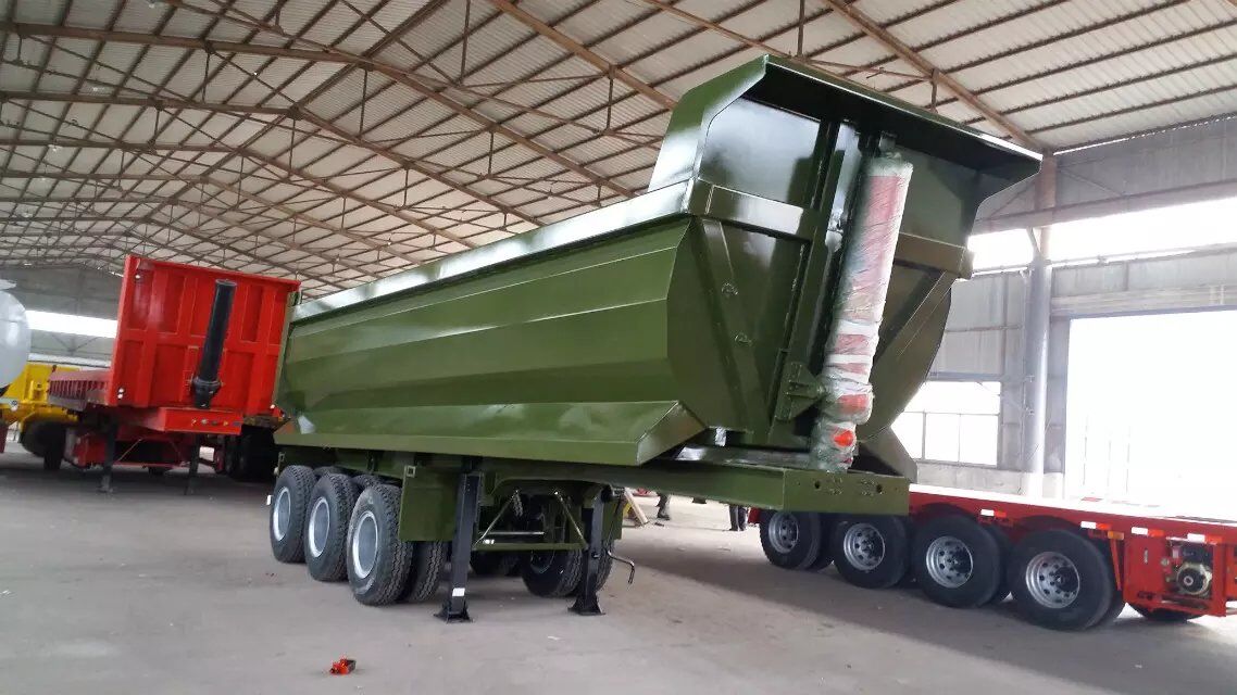 U Shape Rear Tipper Trailer to Kenya with 11.00r20/12r22.5 Tire Size and Fuwa Axle