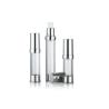 Buy cheap 50ml 120ml Straight Round Toner Bottle Airless Lotion Container Double Wall from wholesalers