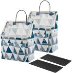 2 Pack Wall Hanging Bag Organizer Basket with Pockets for Bathroom Bedroom