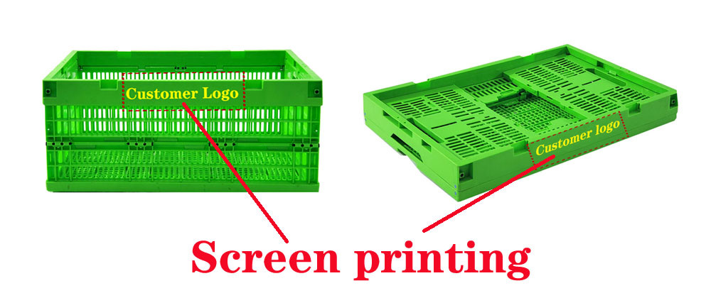 48 liter Storage Crate Tote Plastic Stackable Transport Boxes Collapsible Vegetable Crates