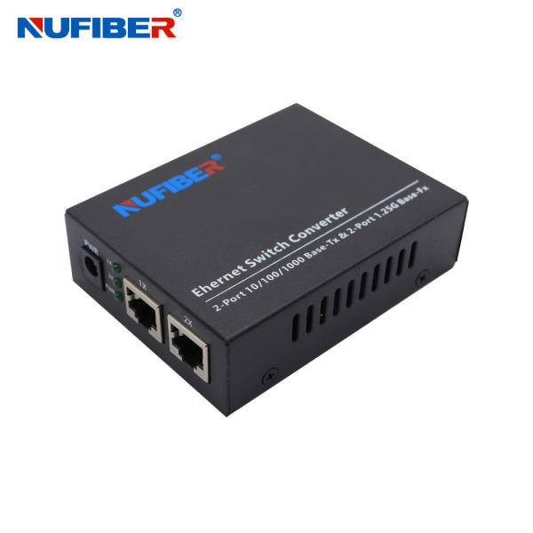 Buy cheap Gigabit Fiber Optical Media Converter 10/100/1000M 2 UTP To 1000M SFP Slot from wholesalers