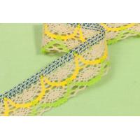 Buy cheap Nonstretched Cotton Crochet Lace Trim 35mm Width Eco Fridendly product