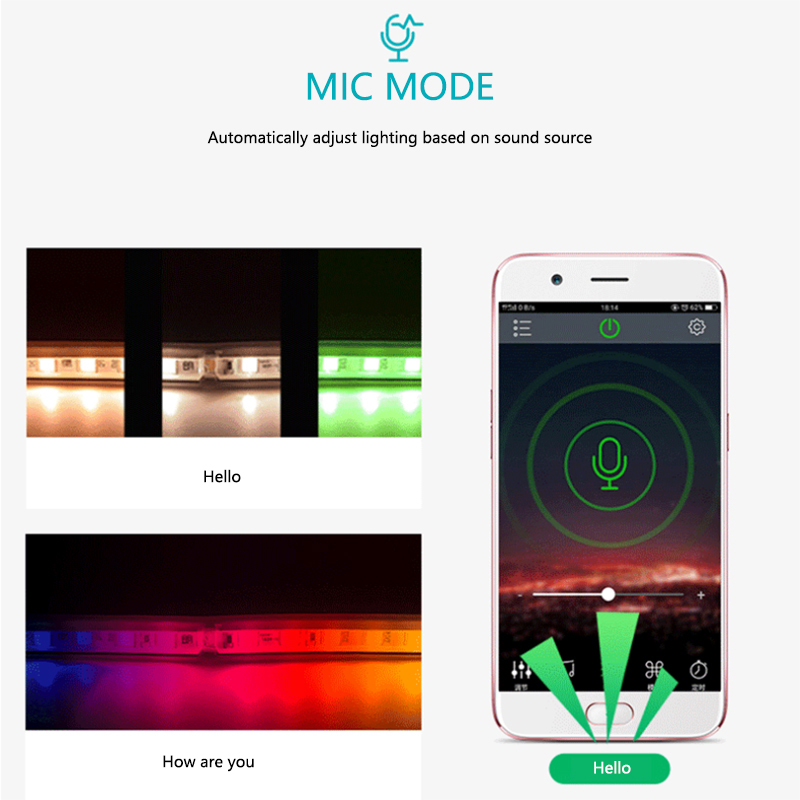 Mini 5V USB BT LED Strip Smart Controller , LED RGB Dimmer For TV Backlight