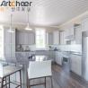 Buy cheap Modern White Shaker Kitchen Cabinets With Laminated Half Bullnose Countertop Edging from wholesalers