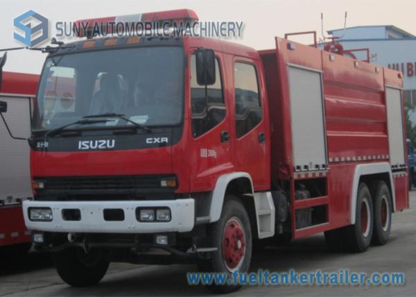 Buy cheap ISUZU 9000L 6x4 Water Tank Fire Truck , Double Row Cab 260Hp 3 Axle Truck from wholesalers