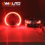 12V Bi Headlight LED Shrouds Car Projector Lens Shroud 3.0 Inch