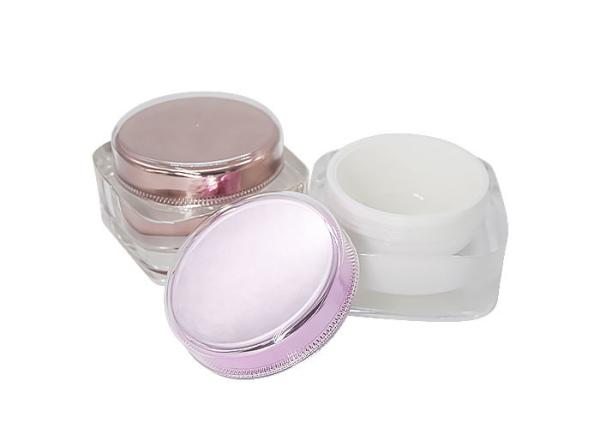 Buy cheap Square Acrylic Double Wall Cosmetic Skincare Cream Jar 100g Od 87mm from wholesalers