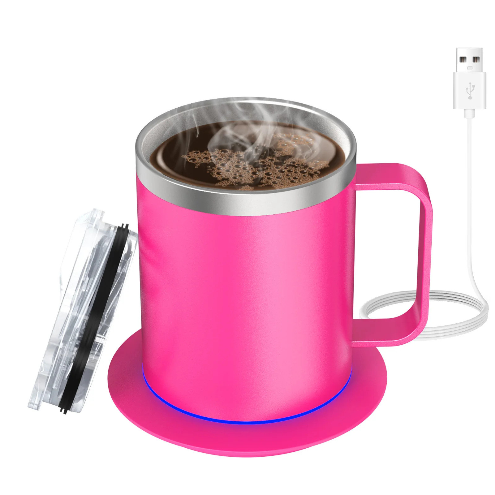 220 Volts Self Heating Warming Coffee Mugs Capacity 14 Ounces