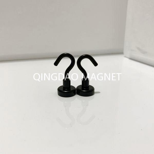 Buy cheap Sintered NdFeB Hook Magnet, N35,16KGS, Permenent Hook Magnets in Black Color from wholesalers