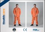 PP/SMS/MF Disposable Protective Coveralls Chemical Resistant With Hood And