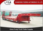 Heavy duty trailer low bed semi trailer 2 / 3 / 4 axles 40 / 80 / 100 tons