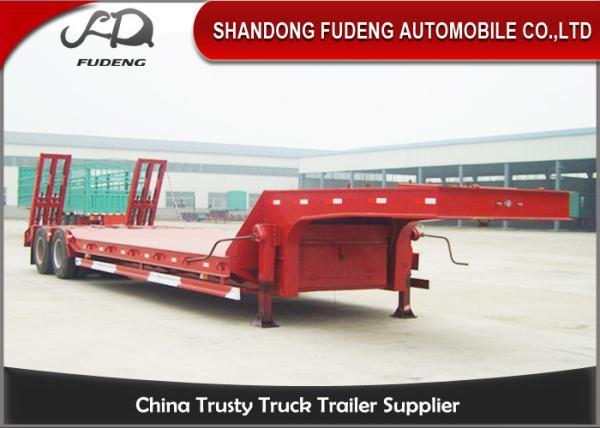Buy cheap Heavy duty trailer low bed semi trailer 2 / 3 / 4 axles 40 / 80 / 100 tons capacity from wholesalers
