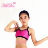 Buy cheap Girls Dance Wear Accessories Gym Spandex Sequin Crop Top With Black Edge from wholesalers