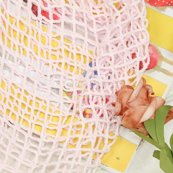 Shoulder Cotton Mesh Bag Wear Resistant Washable Convenient Multi Color Optional