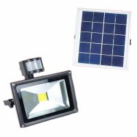 Buy cheap Camping hiking portable rechargeable Led flood light with solar panel  PIR sensor outdoor lighting product
