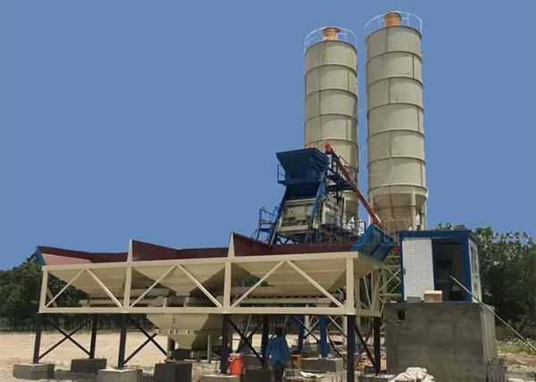 Buy cheap Stationary Concrete Batch Plant 25M3 Small Precast Concrete Mixing Equipment from wholesalers
